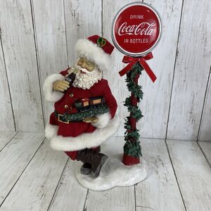 Coca-Cola Fabriche Santa W/ Drink Coke Sign Toy Train 14” Kurt Adler